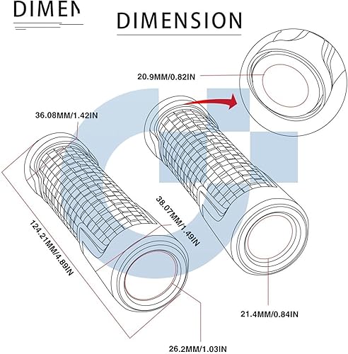 Miniatura 6 de Empuñaduras de manillar de motocicleta de 78 pulgadas, 0.866 in, empuñaduras de manillar de motocicleta, tapón de extremo para Yamaha XTZ750 XTZ 750