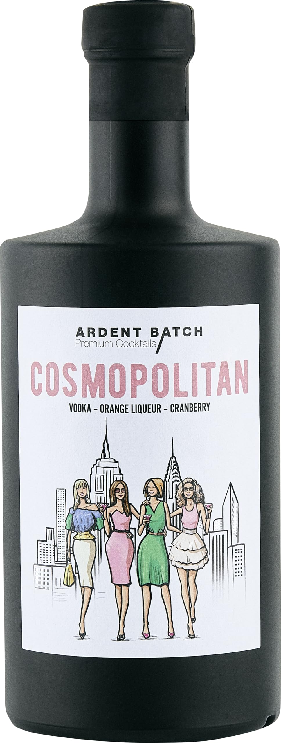 Ardent Batch Premium Cocktails – No. 6 The Cosmopolitan 18,2% vol. Vodka-Orange Liqueur-Cranberry – trinkfertiger Cocktail (1 x 0.5 l)