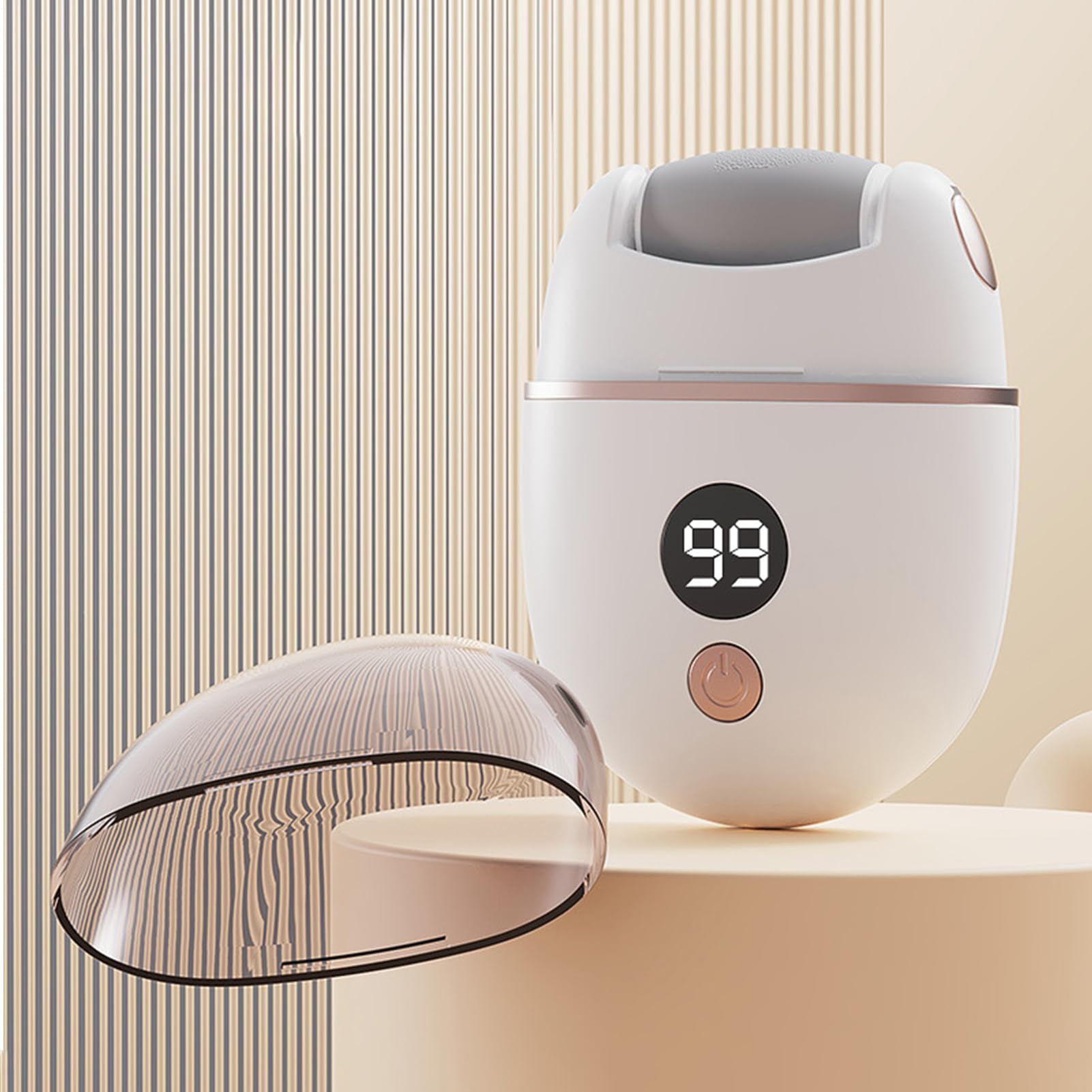 Removedor Eléctrico de Callos para Pies, Callosidades en Pies con Tecnología Eléctrica, Recortadora con 3 Cabezales Recargable Herramienta Hombre Mujer