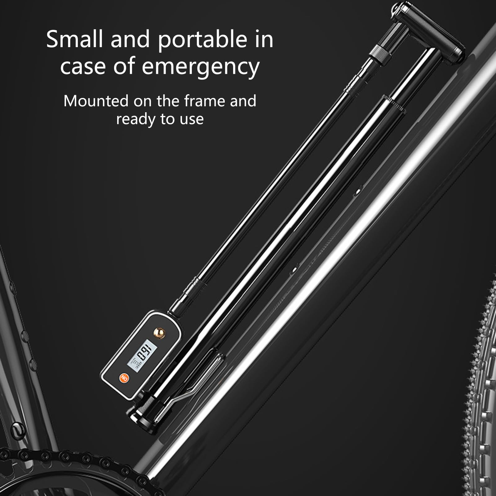 Pompe per Biciclette Portatili Pompe per Pavimento Bici con manometro Pompe per Pneumatici Bici ad Alta Pressione da 160 PSI Attrezzo per Bici