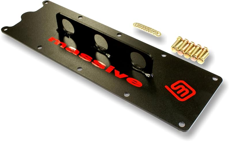 Placa de elevação para motor GM LSX LS1 Gen III Massive Speed System, aço-carbono 1018, acabamento preto texturizado