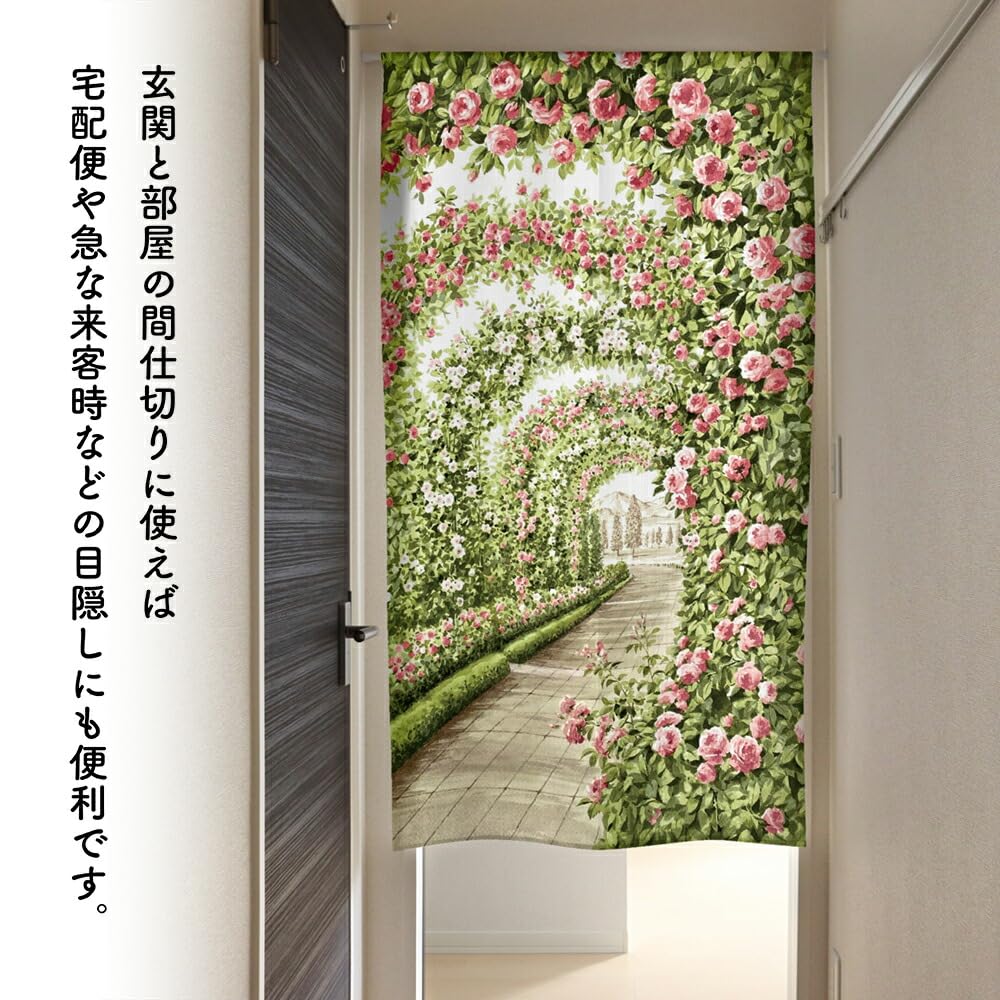 花のれん（タペストリー） Amazon.co.jp: のれん工房 のれん 花 フラワー柄 おしゃれ ローズ