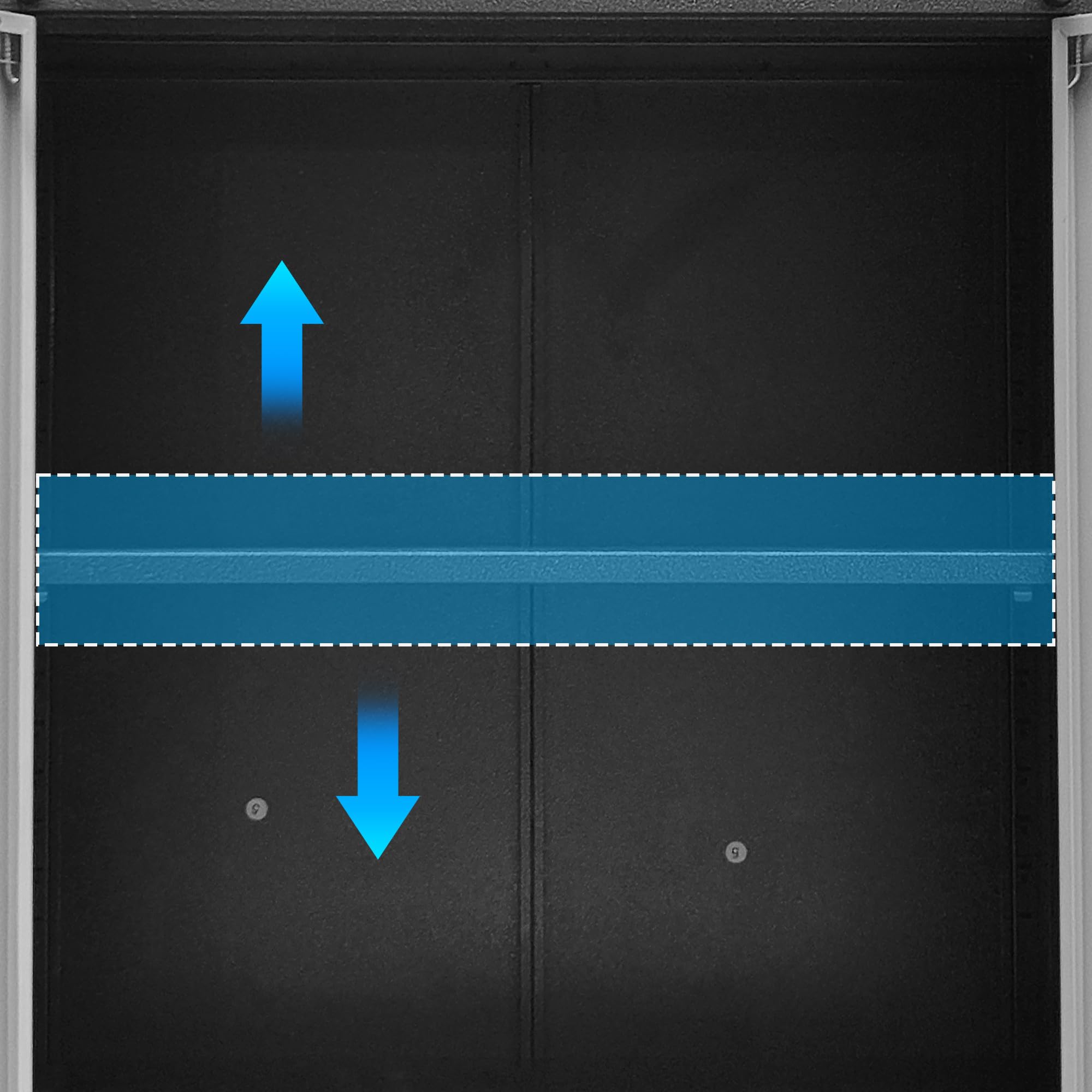Armoire Métallique à Roulettes, Rangement Robuste pour Outils, 75 x 42 x 88 cm, Idéale pour Garage, Bureau et Maison, Noir et Gris, Montage Nécessaire