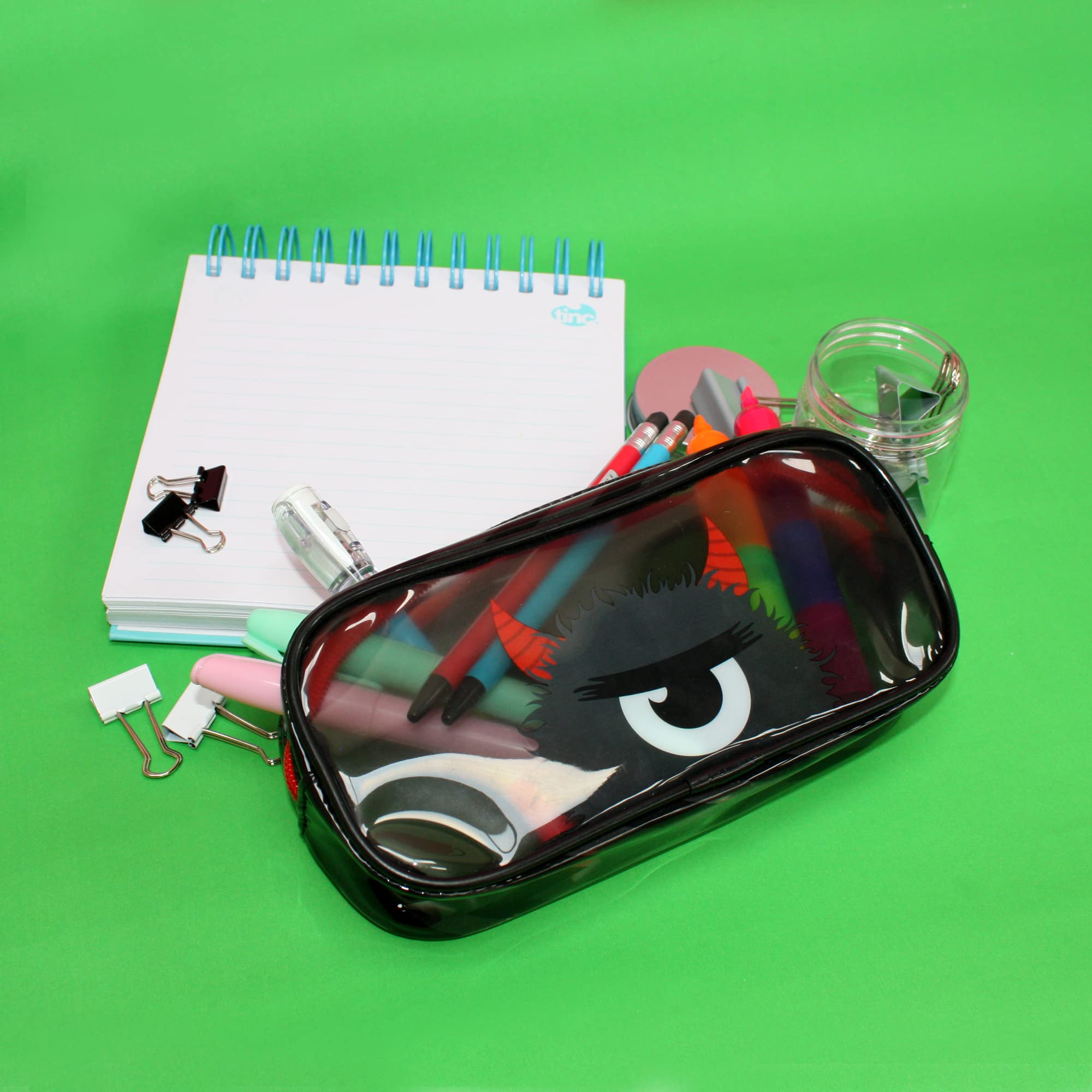 Tinc Cute Black Clear PVC School Pencil Case - Image 2