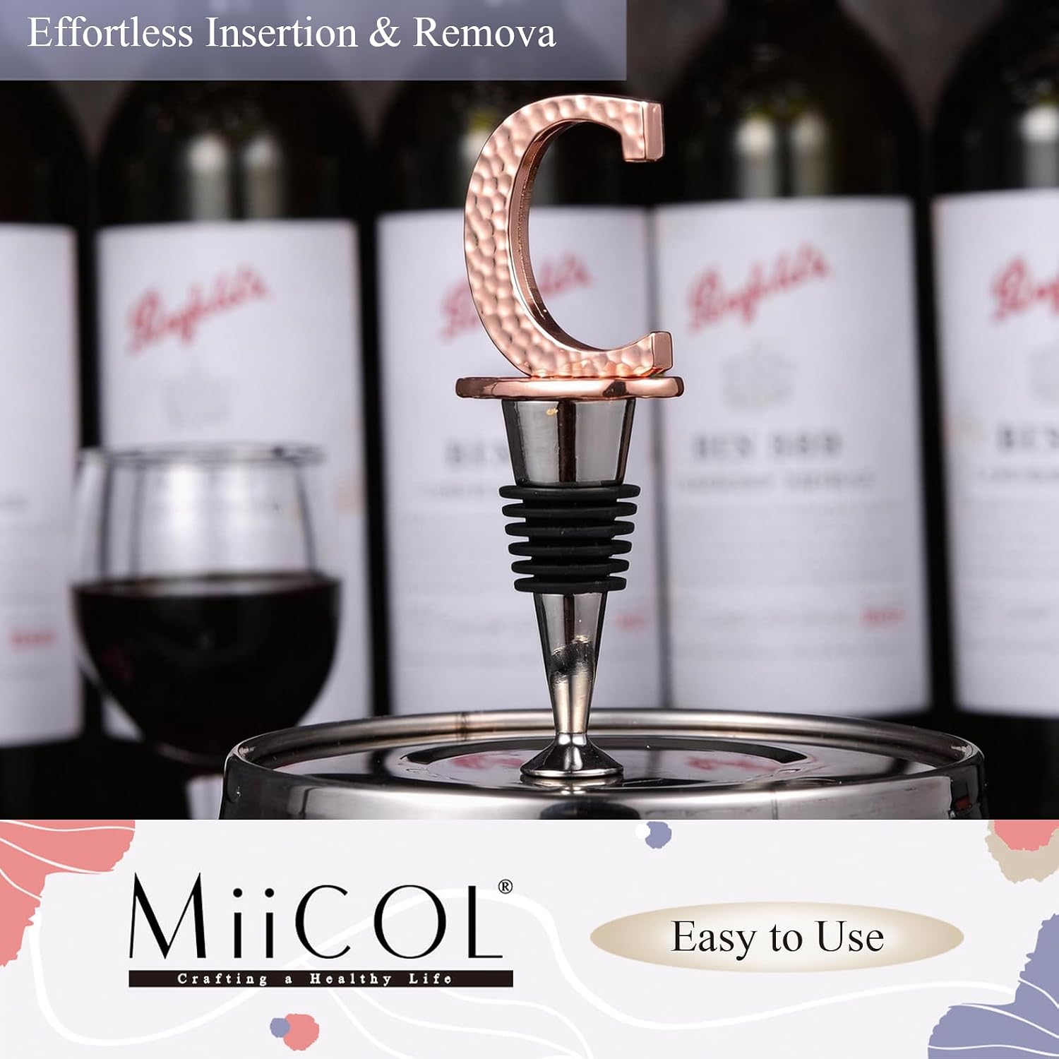 Miicol Wine Stopper, Prosecco Topper, Personalised Champagne Stopper image 4