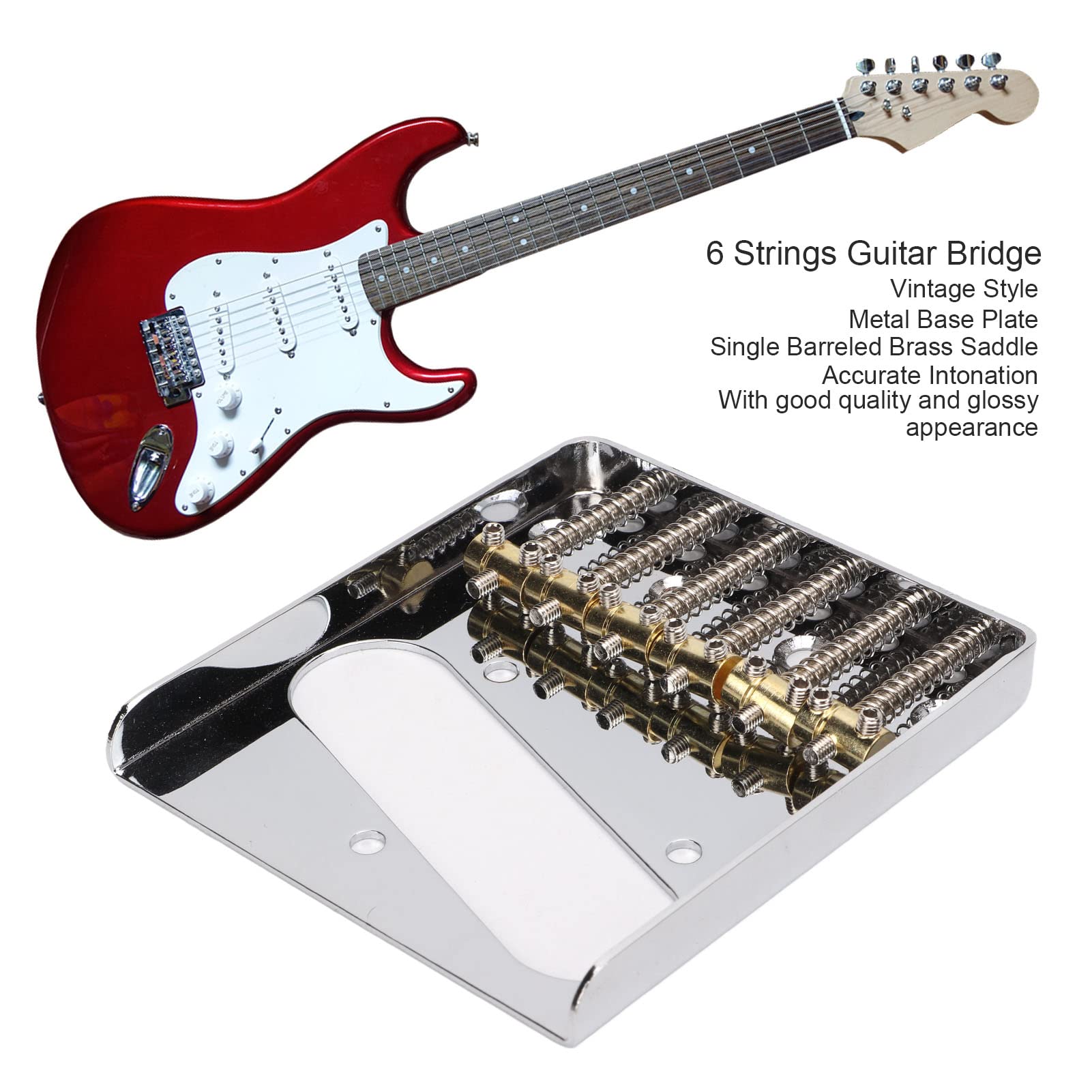 Ponte Per Chitarra Ponte Per Chitarra Hardtail Stile Vintage 6 Corde Ponte Per Chitarra Elettrica Ponte Fisso Accessori Per Chitarra Di Ricambio