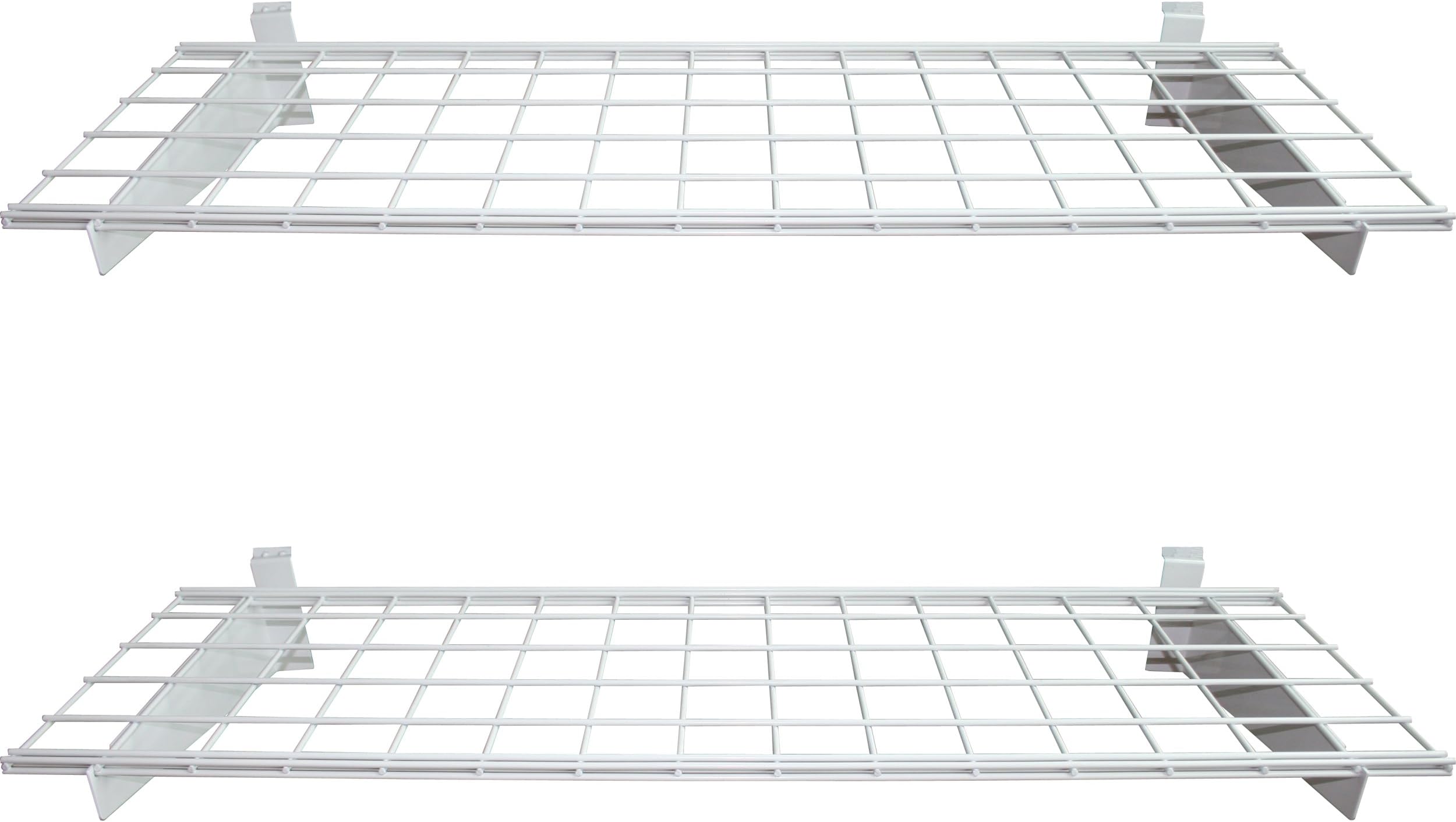 HyLoft 00292 45-Inch by 15-Inch Slat Wall Shelf, 2-Pack, White (Slat Wall Only)