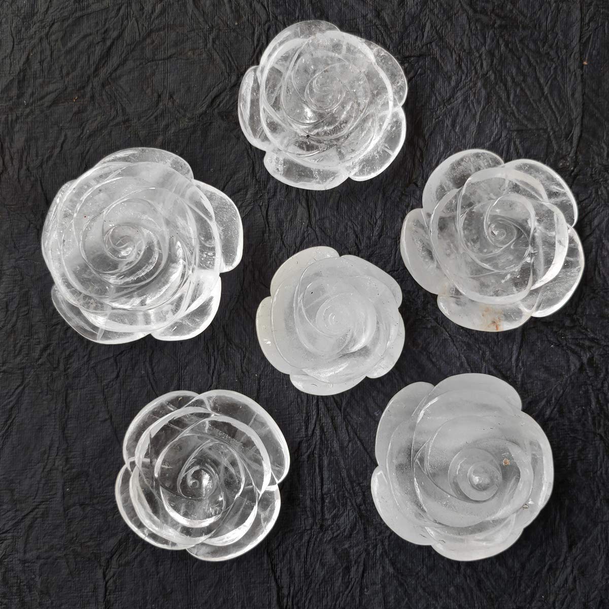 Flor de Cristal de Cuarzo Transparente 110-120 Piedra de Cuarzo Transparente Natural Piedra Preciosa de Flor de Cristal Transparente for Inicio Colecciones