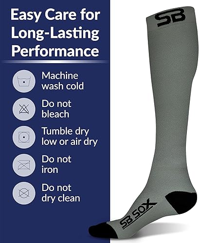 Miniatura 31 de SB SOX - Calcetines de compresión (20-30 mmHg) para hombres y mujeres - Calcetines de compresión para usar todo el día, mejoran el flujo sanguíneo