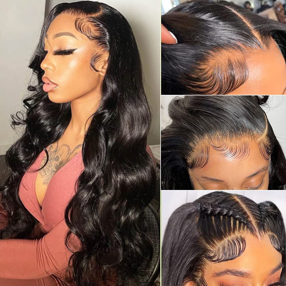 Amazon.com : Levergreen 24 Inch Body Wave Lace Front Wigs  display picture 2