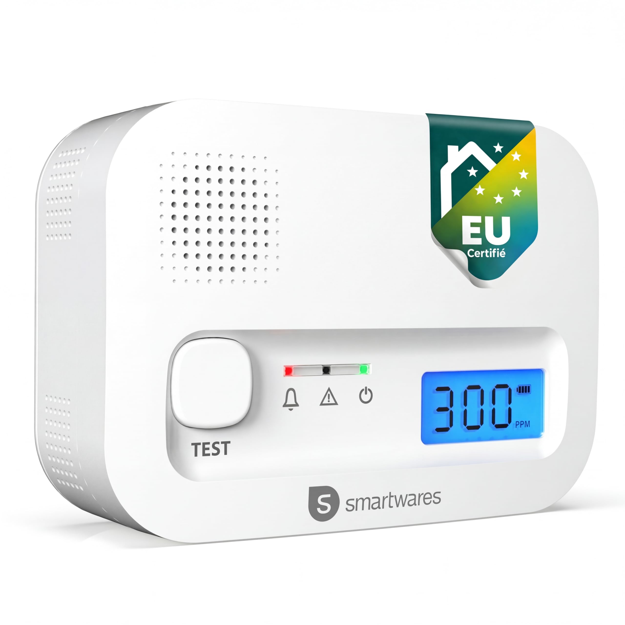 Smartwares Détecteur De CO Connecté 85dB - Notifications Smartphone