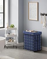 Vista 34 de SONGMICS 29 Gal. (110L) Laundry Basket, Laundry Hamper, Collapsible Clothes Hamper, Removable and Washable Liner, Metal Wire Frame, for Bedroom