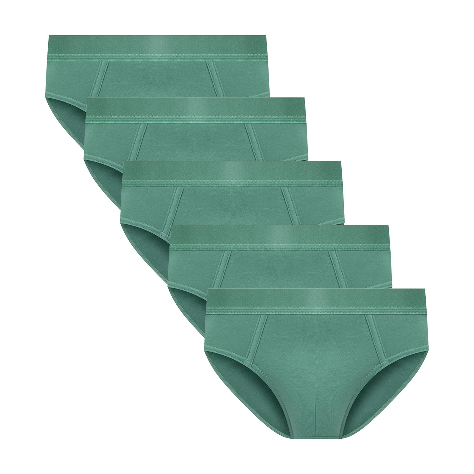 JEShifangjiusu - Ropa interior para hombre, suave, cómoda, ligera, de algodón, elástica, absorbe la humedad, paquete de 5