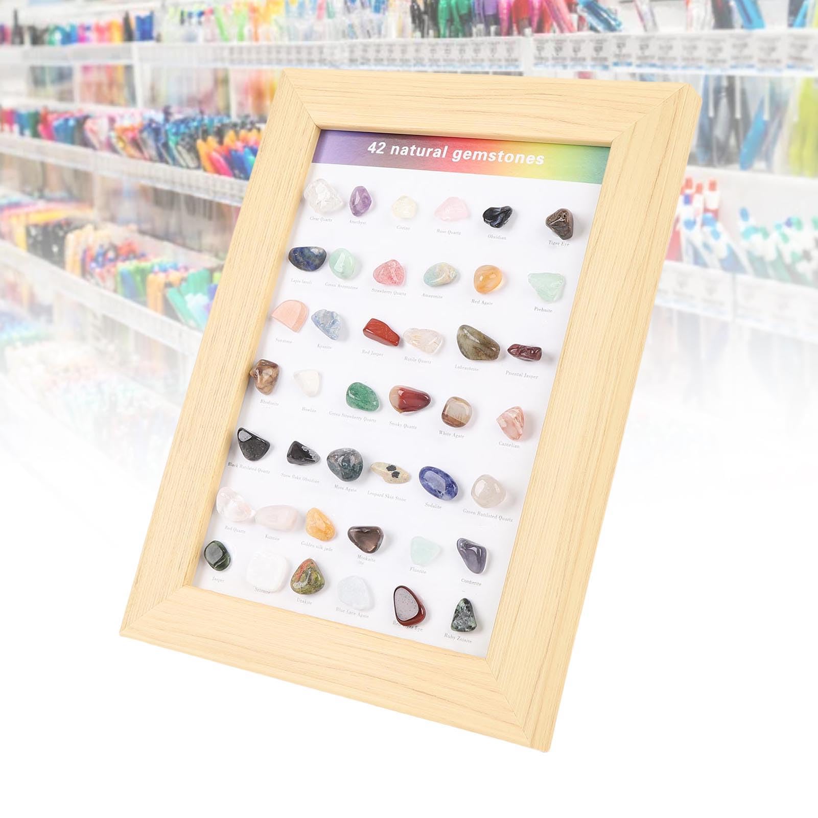 RIZGHWOY Kids Rock Collection Kit 42 Types Gemstones and Crystals Set for Geology Science Education for Beginners Rock Collectors - Image 4