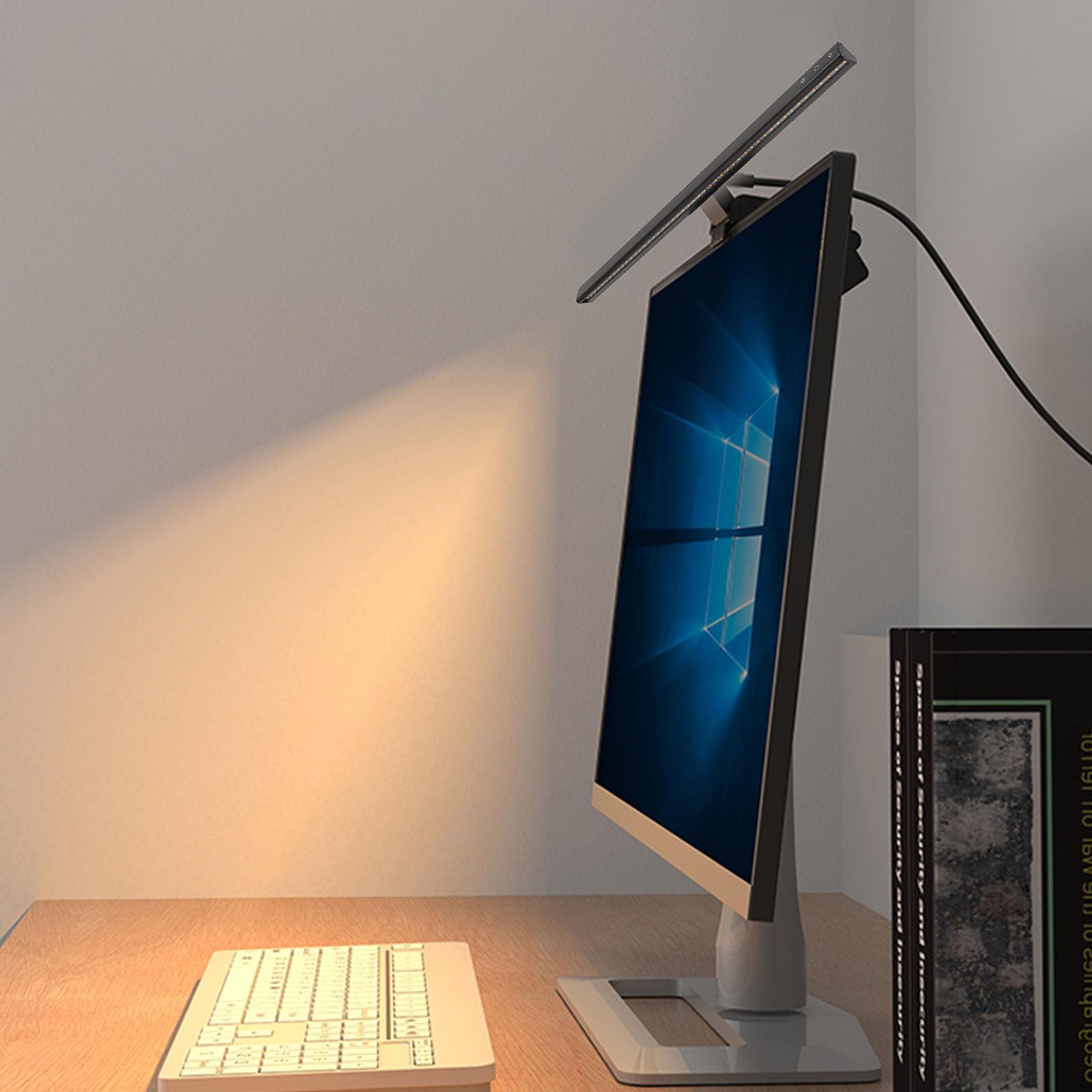 Monitor Light Bar, Laptop Light Bar Eye Protect USB Powered LED Screen Lamp Touch Control Space Saving for Computer Office Gaming
