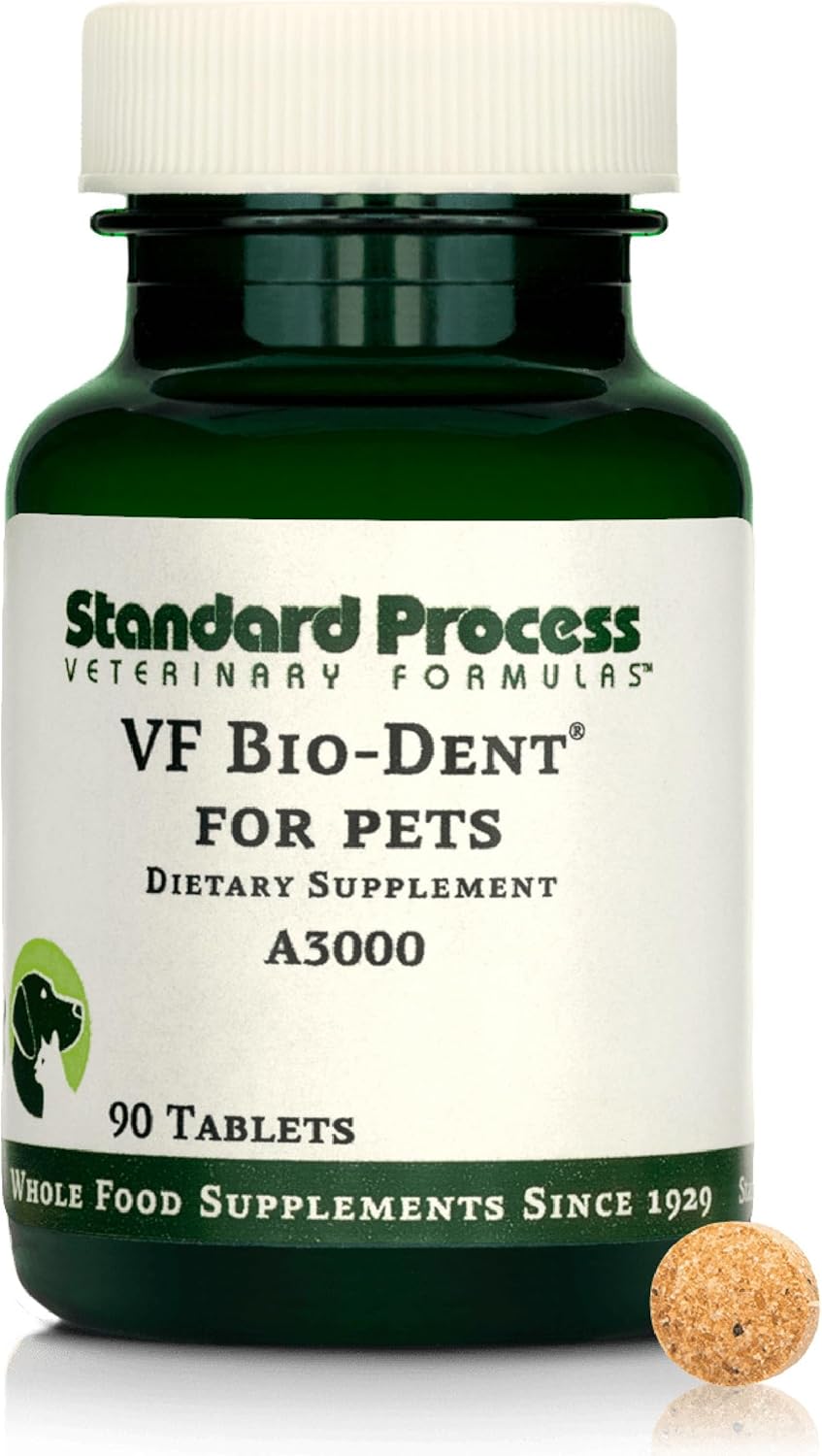 Standard Process Inc. VF Bio-Dent for Pets – Bone Growth & Healthy Tissue Support Pet Supplement – Overall Mouth Health Support Supplement – Nutritional Supplement for Cats & Dogs – 90 Tablets Standard Process Inc. VF Bio-Dent for Pets – Bone Growth & Healthy Tissue Support Pet Supplement – Overall Mouth Health Support Supplement – Nutritional Supplement for Cats & Dogs – 90 Tablets