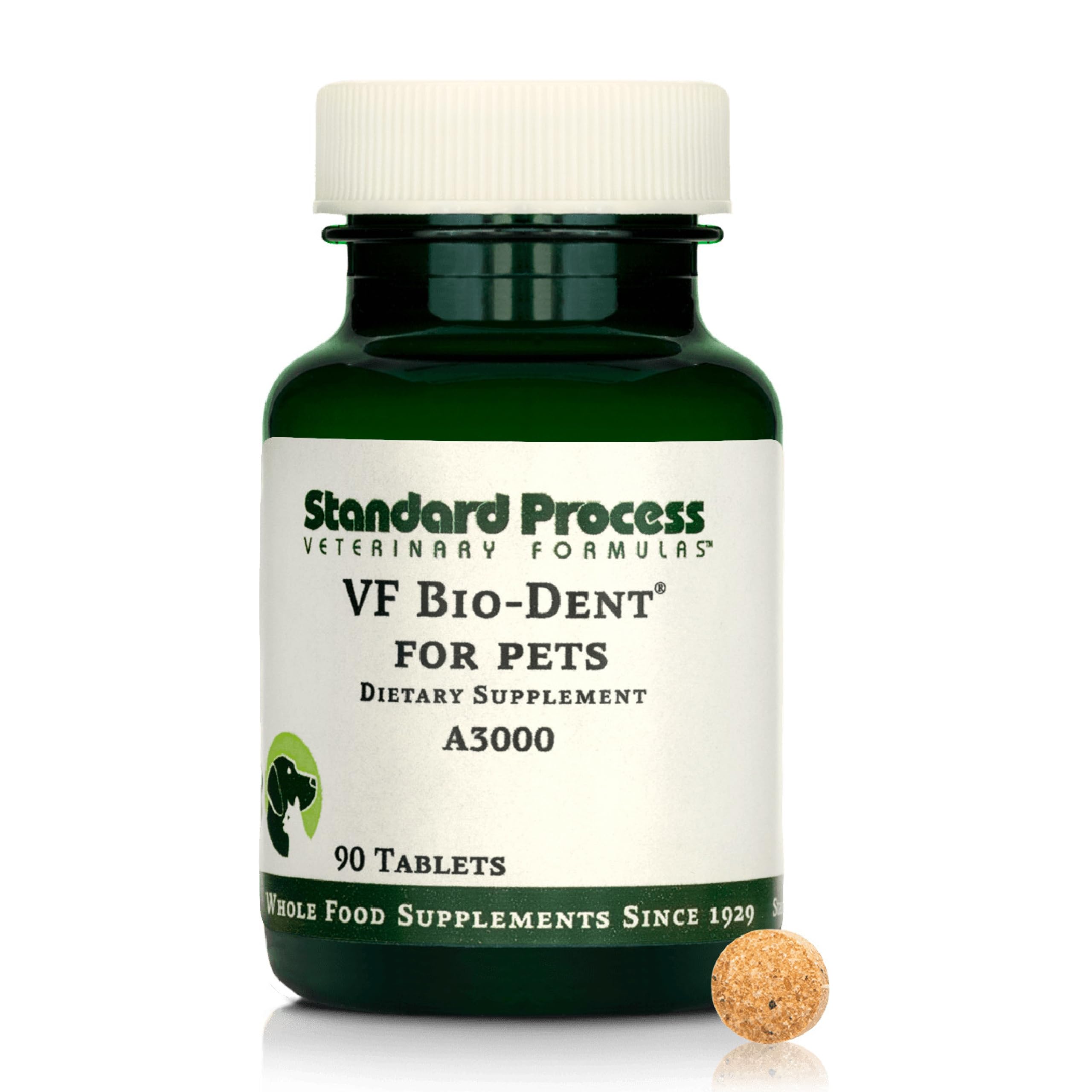 Standard Process Inc.VF Bio-Dent for Pets - Bone Growth & Healthy Tissue Support Pet Supplement - Overall Mouth Health Support Supplement - Nutritional Supplement for Cats & Dogs - 90 Tablets