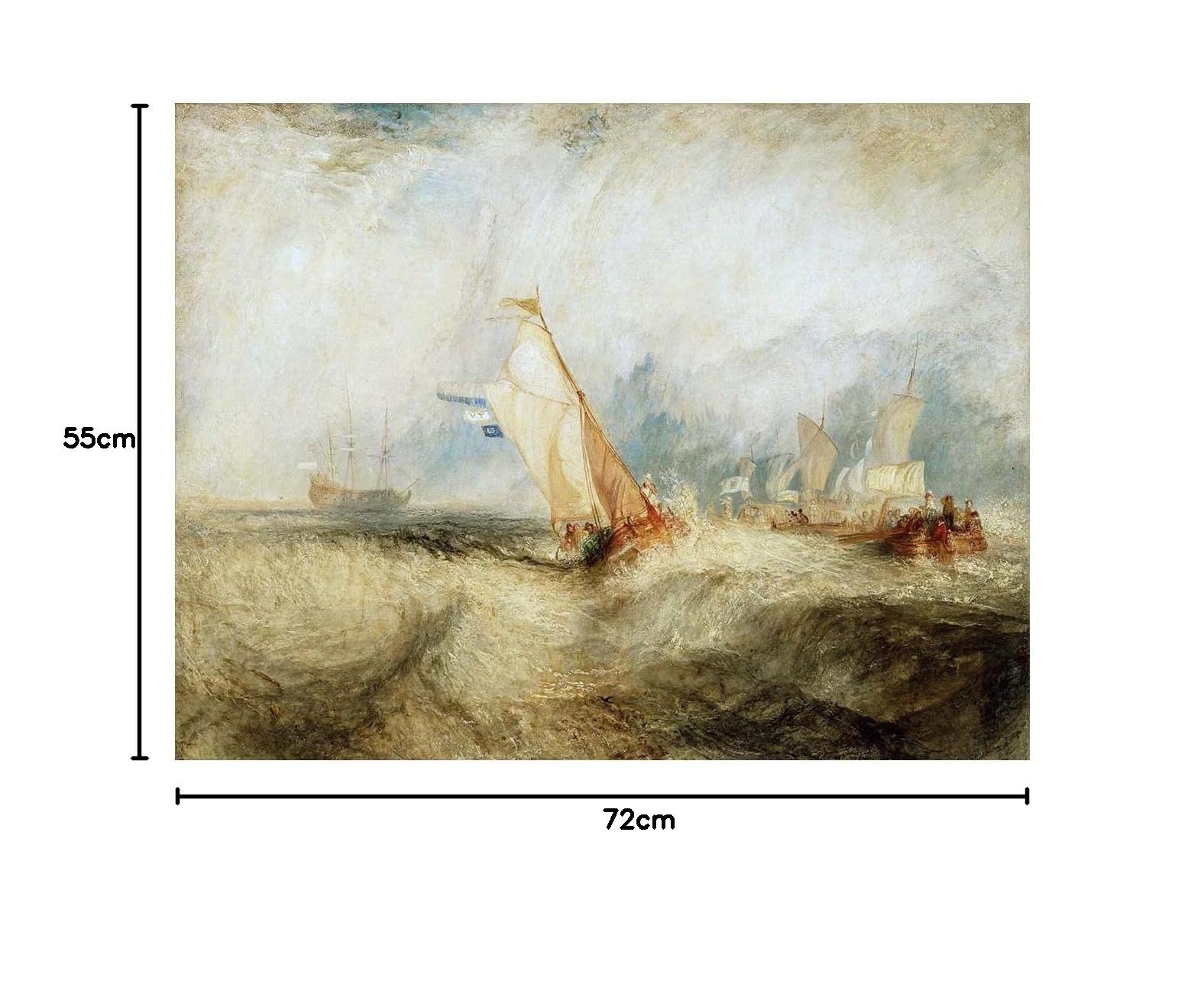 ジョゼフ・マロード・ウィリアム・ターナー、風をうける船、希少画集画 ジョゼフ・マロード・ウィリアム・ターナー、風をうける船、希少