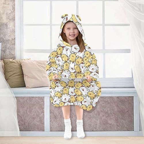 Miniatura 6 de Wearable Blankets for Kids, Soft Warm Cozy Oversized Blanket Hoodie, Gifts 3-14 Y Boys Girls Teens with Pocket
