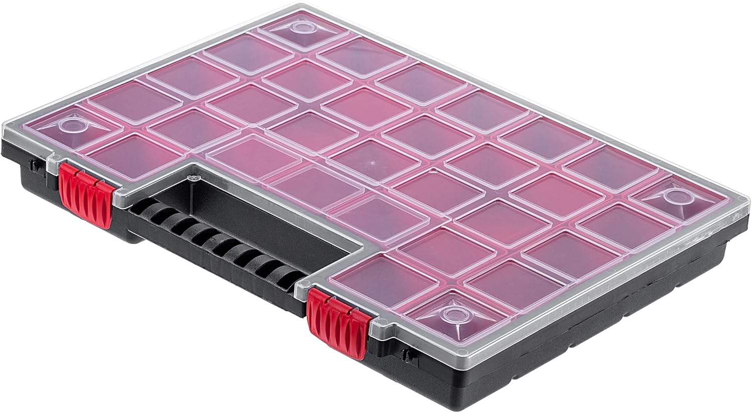 KADAX K6548 Organizer gereedschapskist van kunststof magazijn voor kleine onderdelen met transparant deksel magazijn voor kleine onderdelen in verschillende maten assortimentsdoos (34 x 25 cm 6 stuks KADAX K6548 Organizer gereedschapskist van kunststof magazijn voor kleine onderdelen met transparant deksel magazijn voor kleine onderdelen in verschillende maten assortimentsdoos (34 x 25 cm 6 stuks
