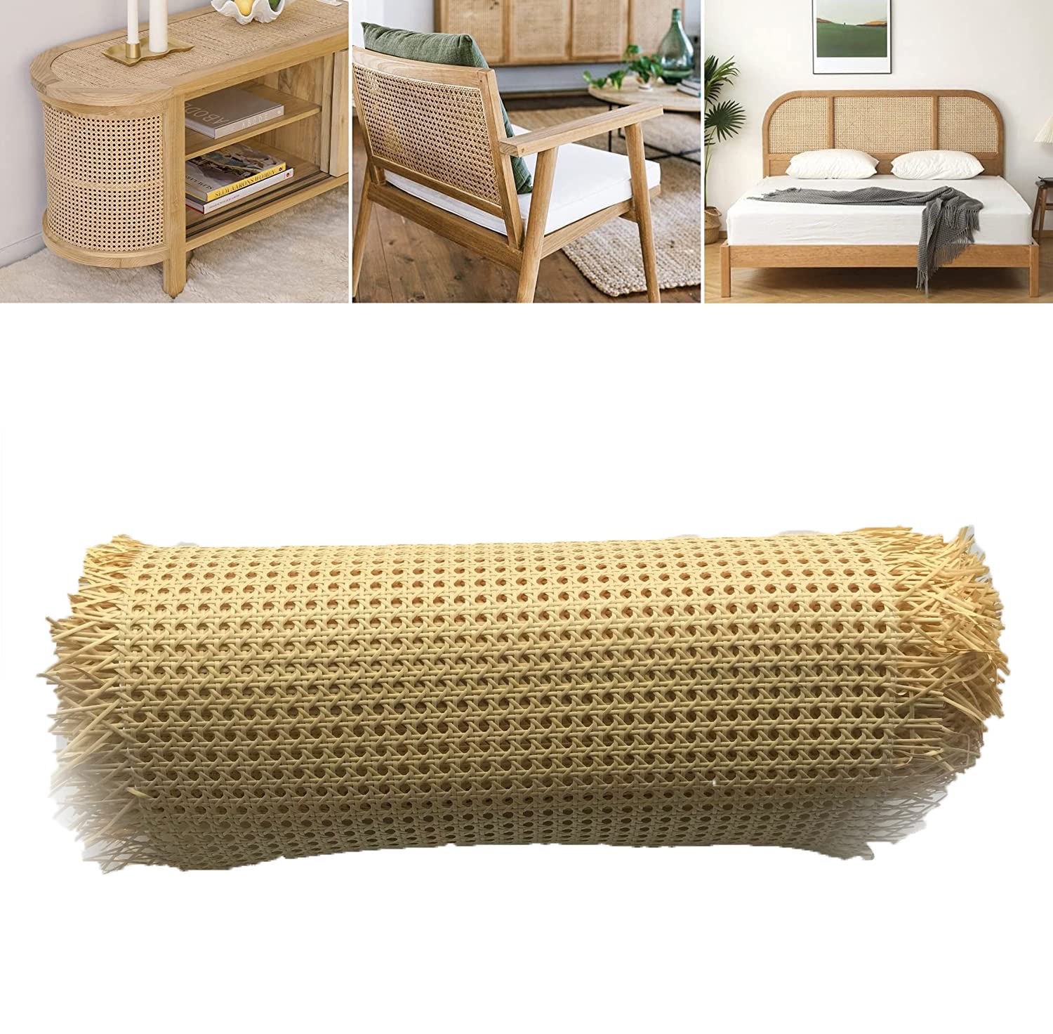 Buy MYRCLMY 50ft Square Cane bing Sheet Rattan Cane bing Roll Caning Material for