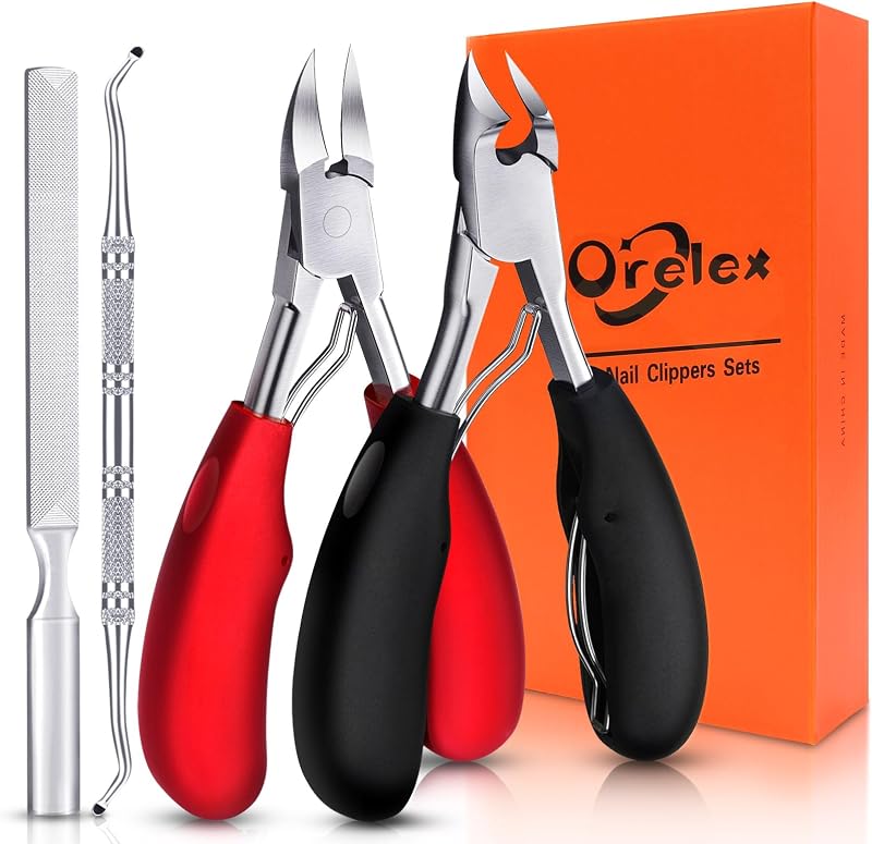 Toe Nail Clippers for Thick Nails for Seniors, Toenail Clippers, | Nail Clippers for Seniors, Heavy Duty, Stainless Steel, Non-Slip Long Handle, Toe Nail Clippers for Seniors Men Women