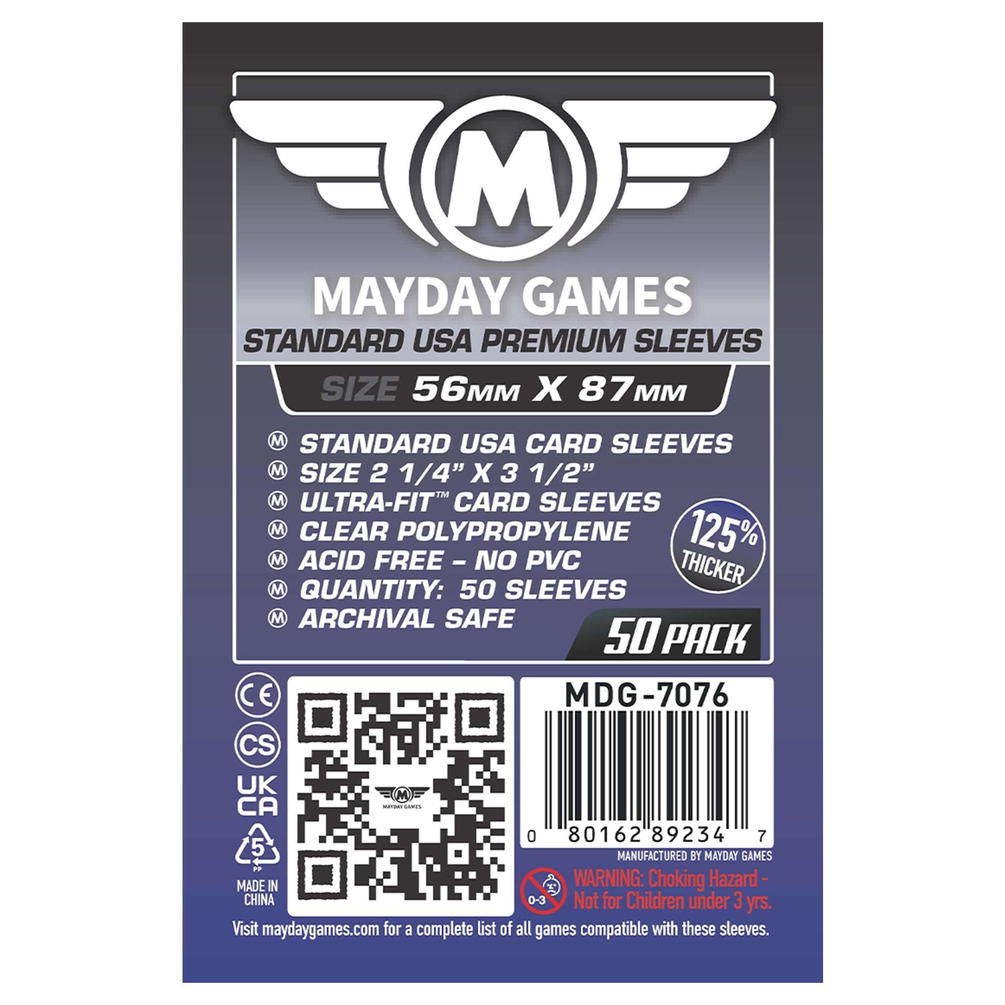 Mayday Games 7076 Usa Boared Game Sleeves,wood, Dark Purple
