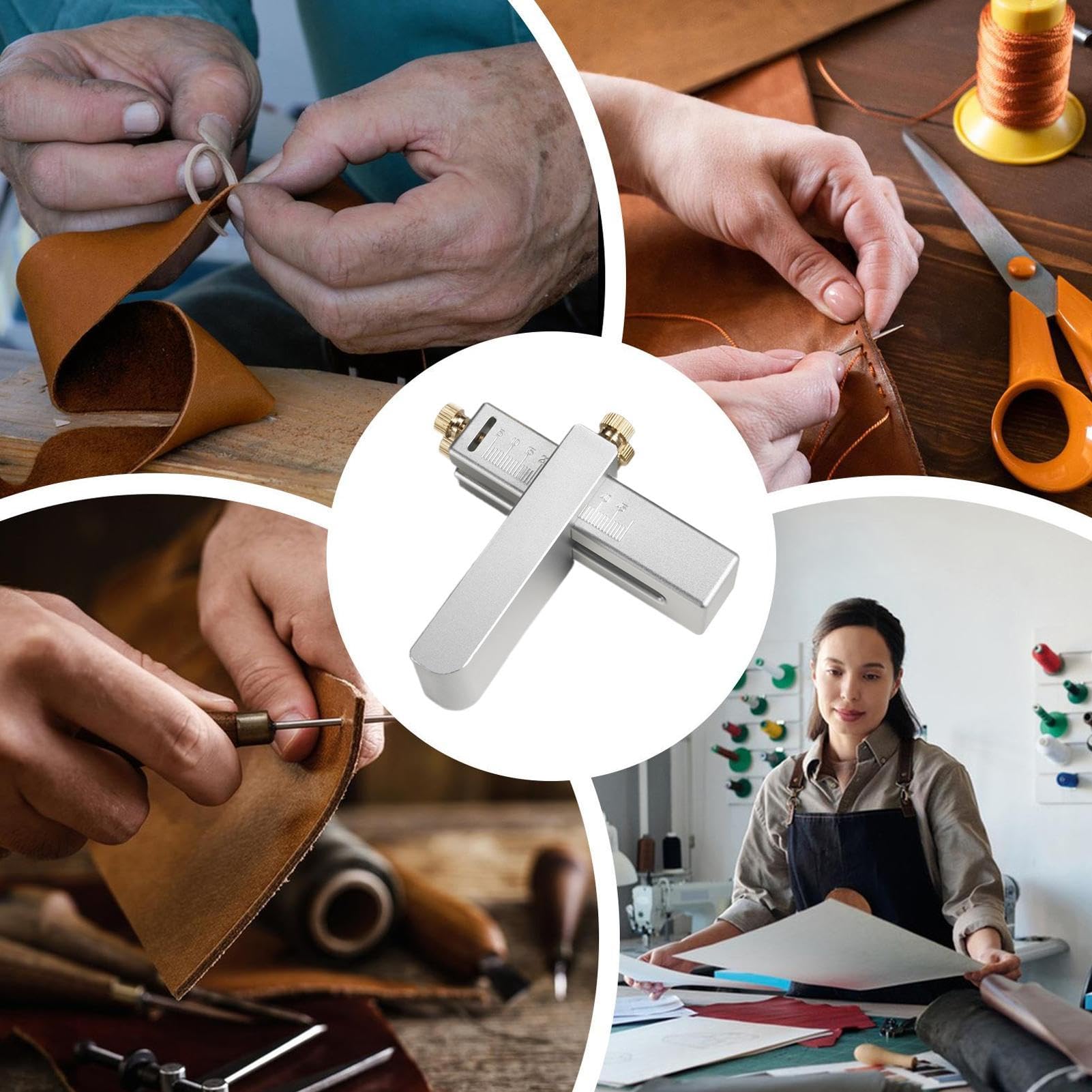 Tagliacinture - Attrezzo Di Precisione Per Taglio Cuoio,Attrezzo Manuale Regolabile di Precisione per Hobby Artigianali Casa Creazioni in Pelle Uomo Donna Fai Da Te
