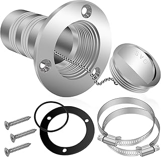 1-1/2"(38mm) Boat Gas/Fuel Deck Fill/Filler with Keyless Cap，1.5inch Stainless Steel Deck Filler Marine Hardware for Boat, Yacht, Caravan, Mirror- Polished Head