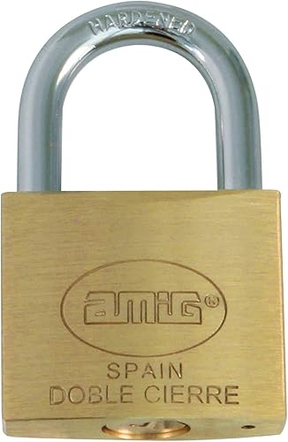 Amig - 2107 Candado con Llaves Iguales Modelo 21  Arco de Latón y Acero  Anchura 2.362 in