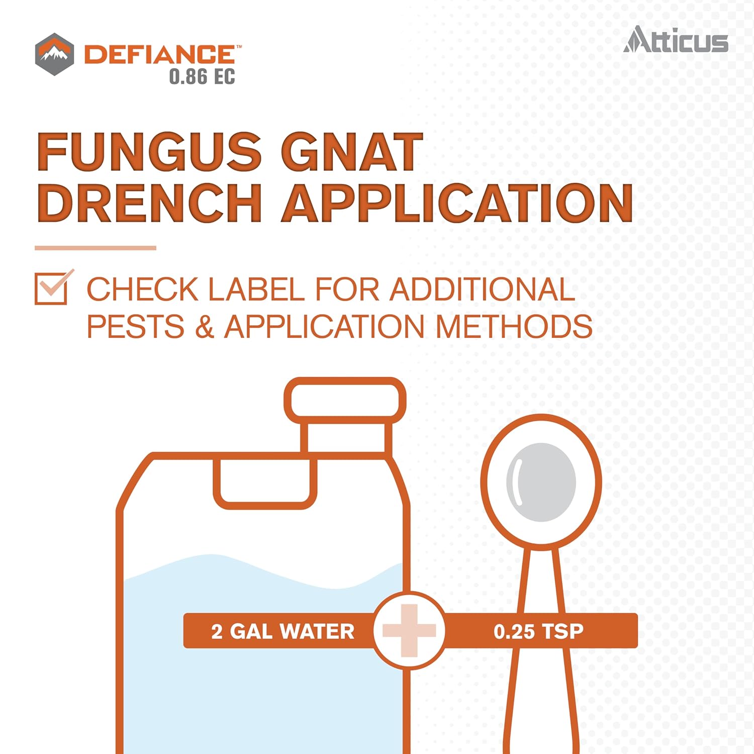 Atticus Defiance 0.86 EC Insect Growth Regulator (32 OZ) - Pyriproxyfen 11.23% - Controls Whiteflies, Scales, Fungus Gnats