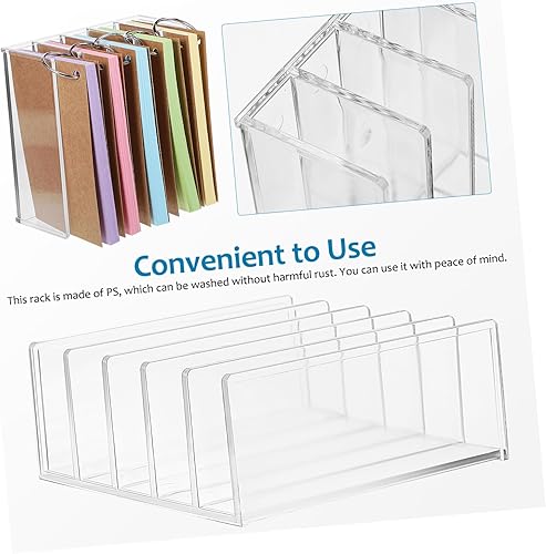 Miniatura 7 de NUOBESTY Estante de almacenamiento de libros, organizador de escritorio de archivos, organizador de documentos de escritorio, soporte para
