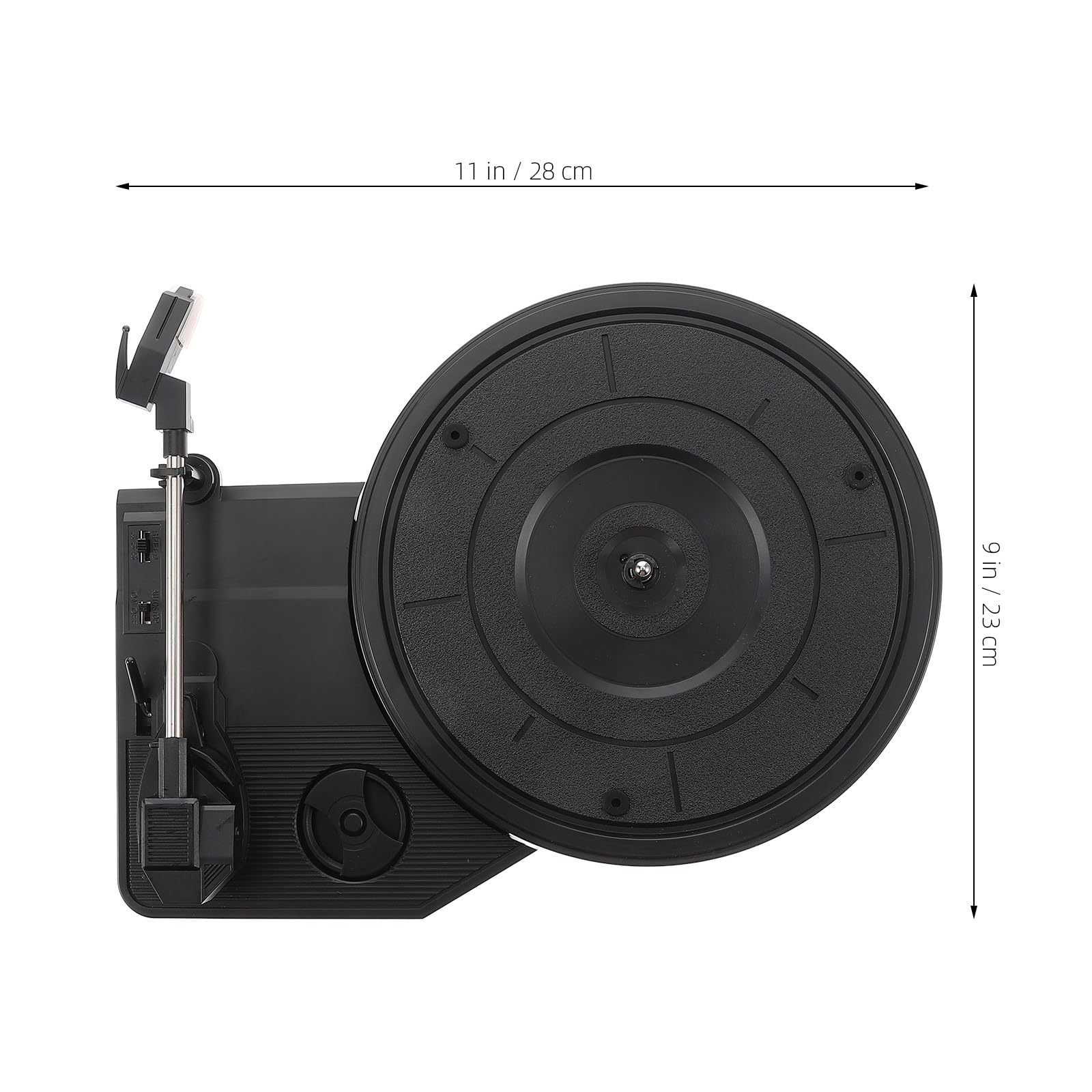 Movimento per Giradischi Vintage Nero in Plastico, Stile Classico | Tecnologia Avanzata del Piatto, Resistente All’usura, per Principianti e Amanti della Musica