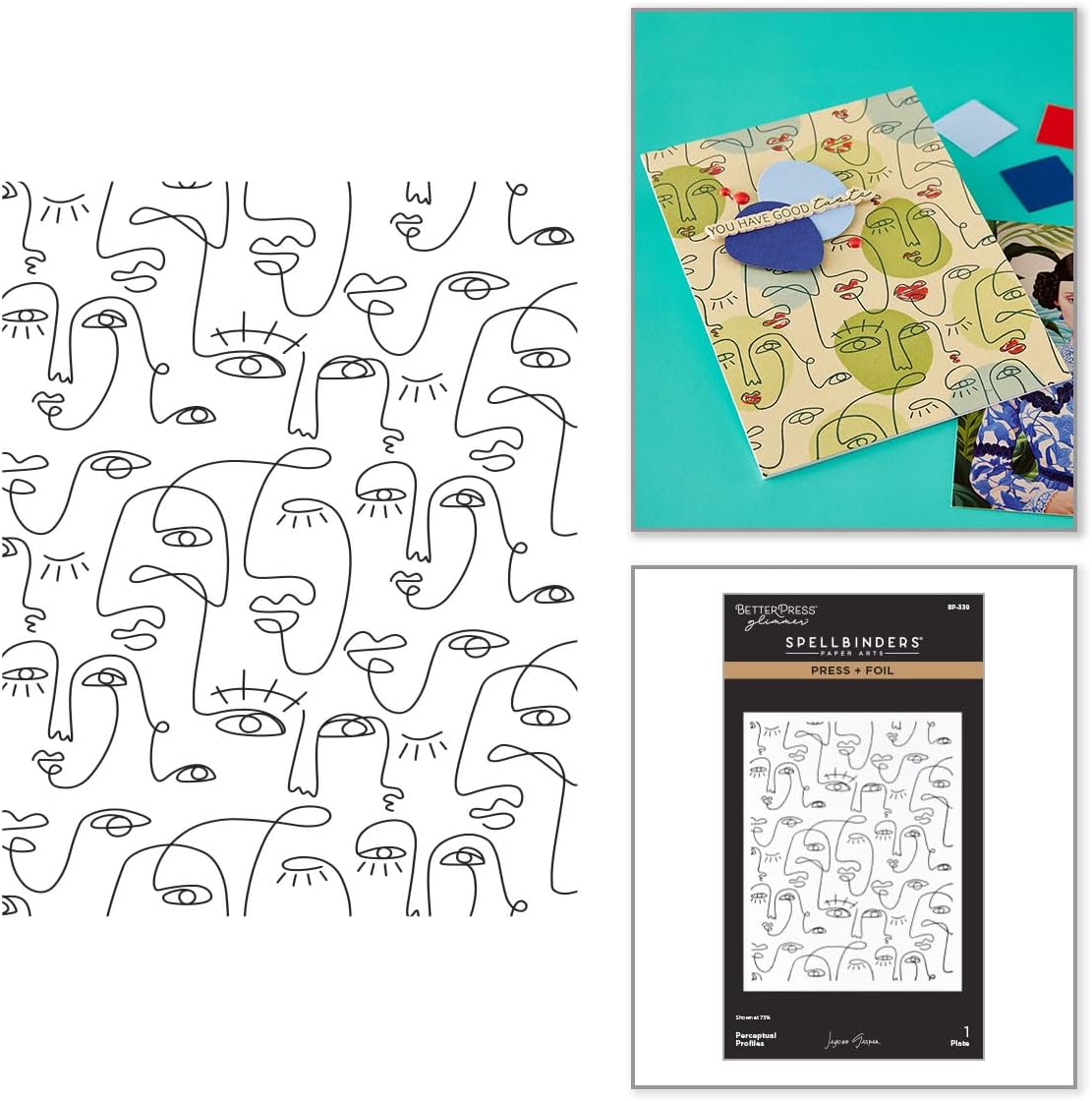 Spellbinders BP-339 Perceptual Profiles Press + Foil Plate by Jaycee Gaspar