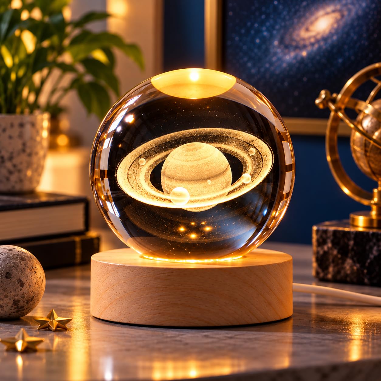 Happy Birthday Crystal Ball Lamp - USB LED Night Light -13 Happy Birthday Crystal Ball Lamp - USB LED Night Light -13