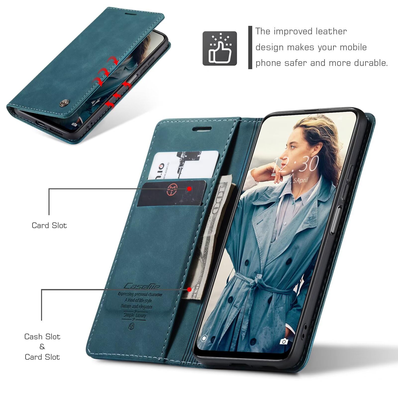 Cover Flip Magnetica Con Beajew Cover Per Google Pixel 7 Custodia, Portafoglio A Libro In Supporto Stand