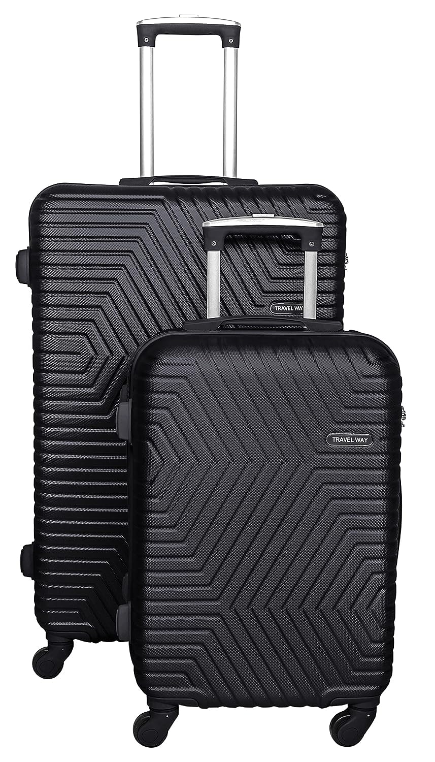 Suitcase Luggage Set of 2 Pieces โ 20/28 inches (30kg + 7kg) HardSide Suitcase 2 Pieces Luggage for Travel - ABS Material with 4 Wheels Spinner (Set of 2, Black)