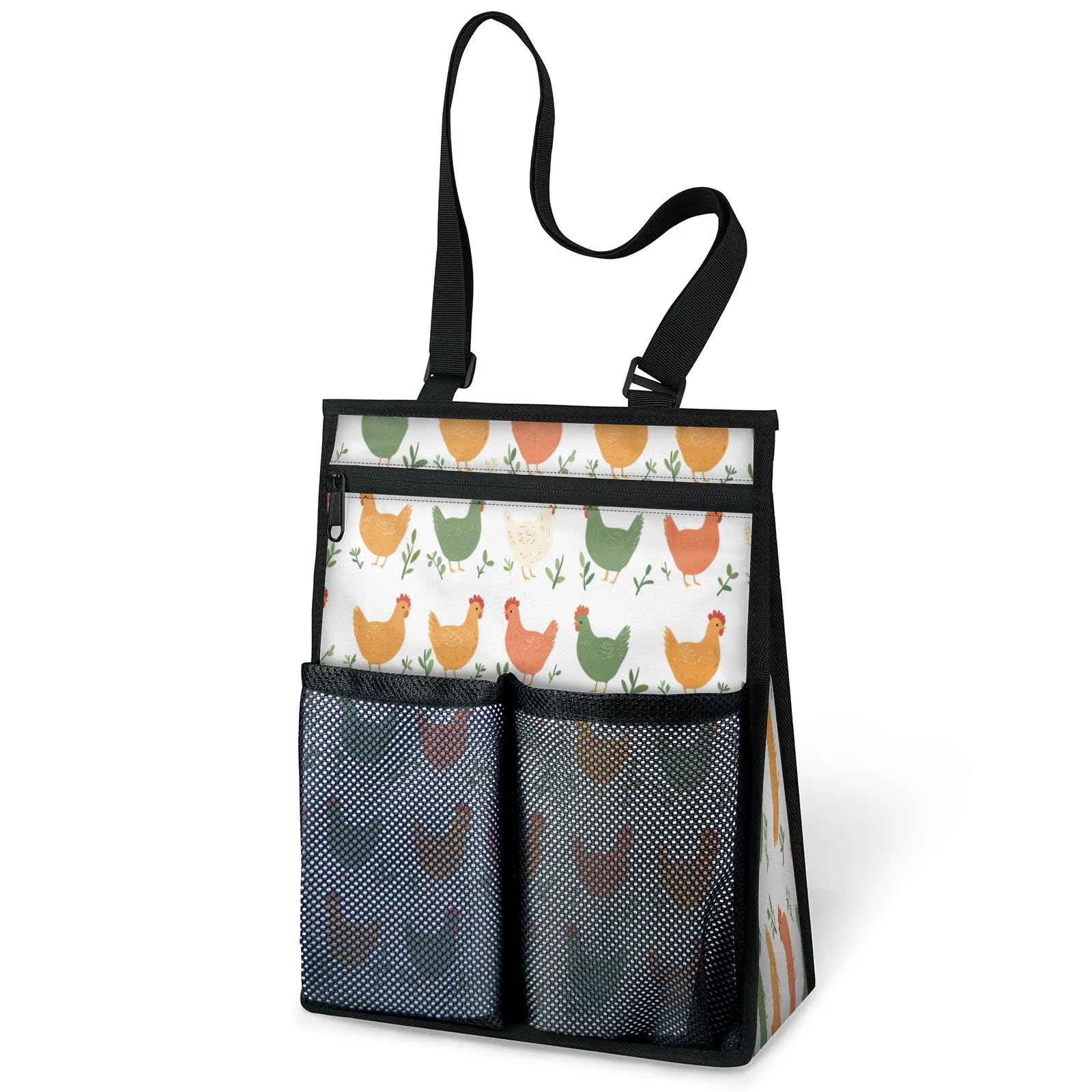 Ourtheme Cute Chickens Portable Shower Bag for Travel Gym Camp Beach Tote Shower Caddy Bags Hanging Toiletry Organizer