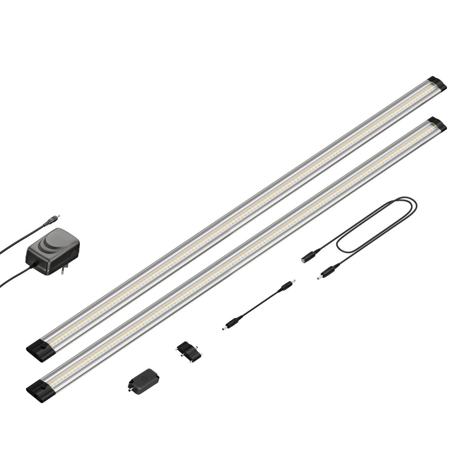 Parlat Apparecchio LED sottopensile Siris, touch dimmer, piatto, ciascuno 90 cm, ciascuno 963lm, bianco caldo, set di 2