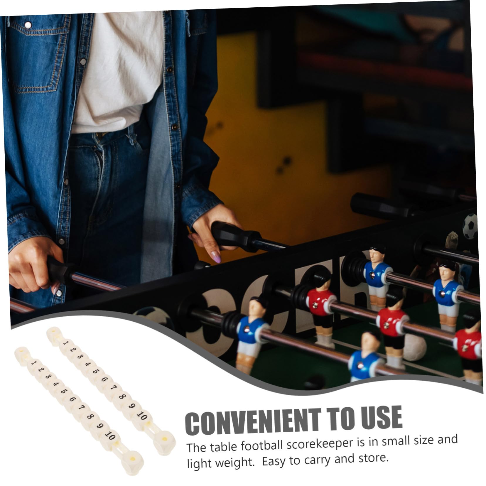 Hemoton 2Pcs Foosball Score Counters Durable Desktop Games Keepers Multipurpose Table Soccer Scorekeepers for Score Recording for Tabletop Football Games