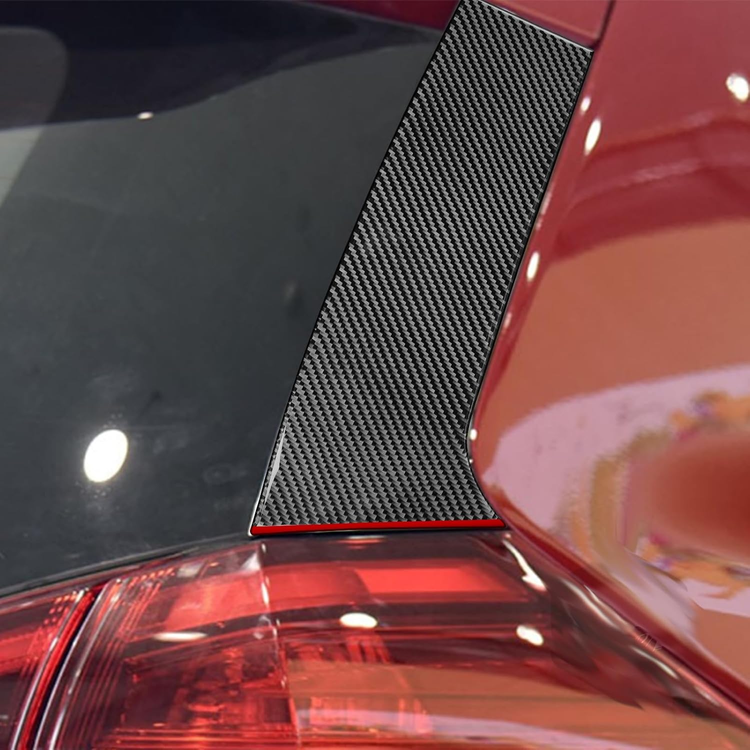 Compatible with Nissan X-Trail Rogue 2014 2015 2016 2017 2018 2019 2020 Car Decals Carbon Fiber Accessories (Rear Quarter Window 2pcs)