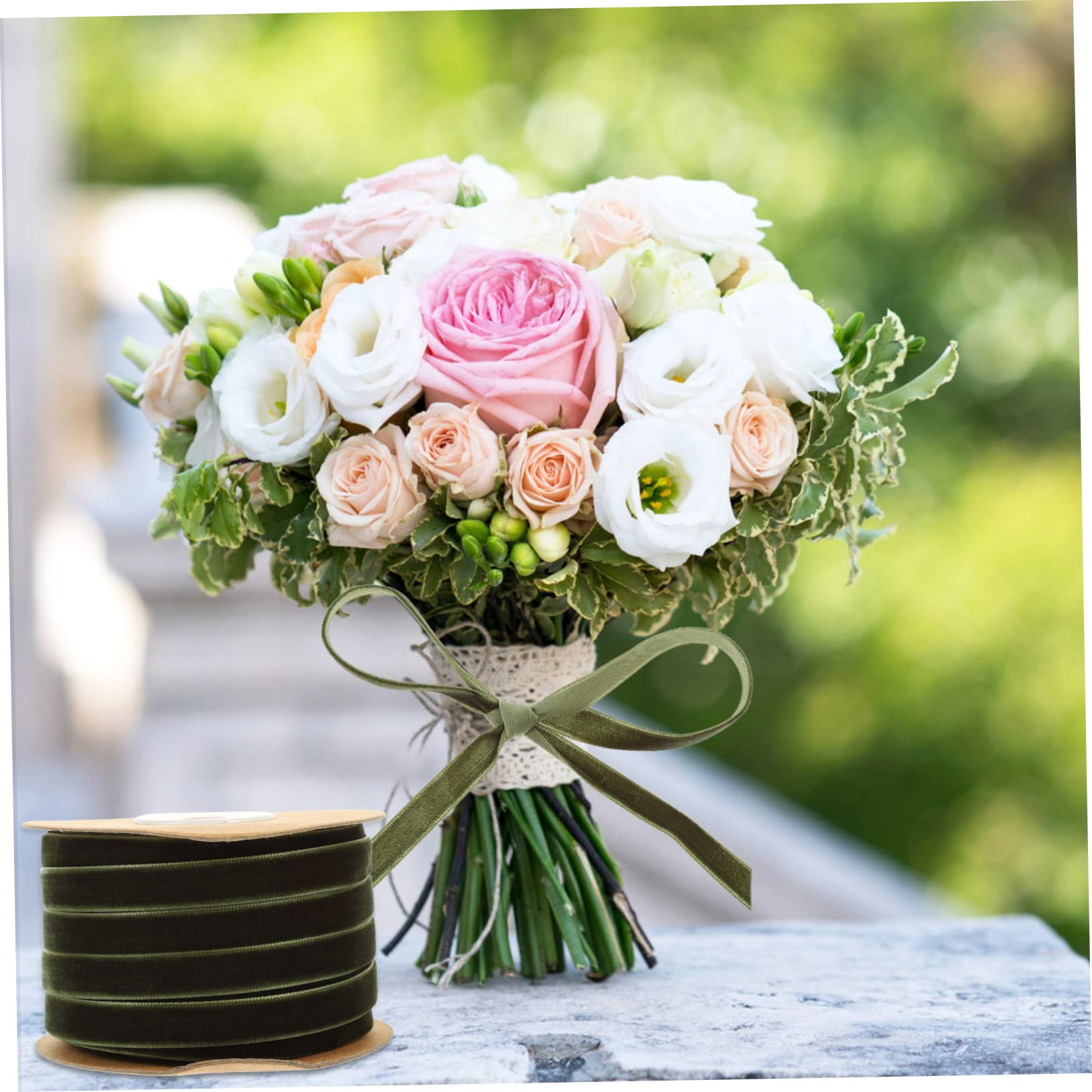 Lurrose 3rollen Grünes Samtband Geschenkverpackung Dekoband Für Zuhause Bastelprojekte Hochzeit Und Feste Yards Einseitig Langlebig Und Farbenfroh Für Dekorationen Und Schleifen