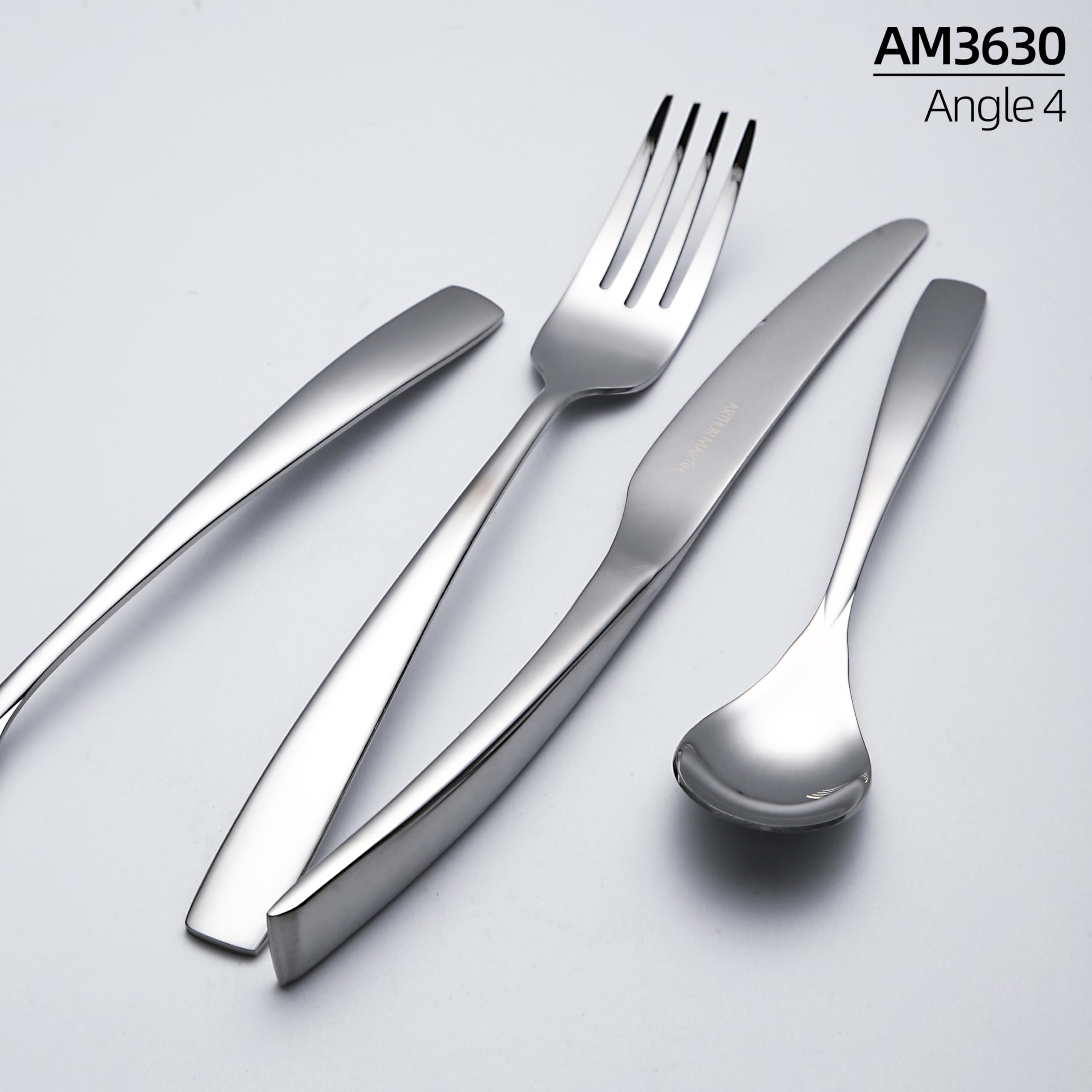 Arthur Martin AM3630 Juego de cubiertos de 24 piezas Juego de cubiertos de acero inoxidable para 6 personas