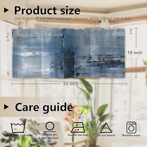 Miniatura 230 de Cenefas de cocina modernas con patrón de cobre marrón dorado para ventanas, cenefas opacas abstractas de marcas de arañazos y cortinas opacas