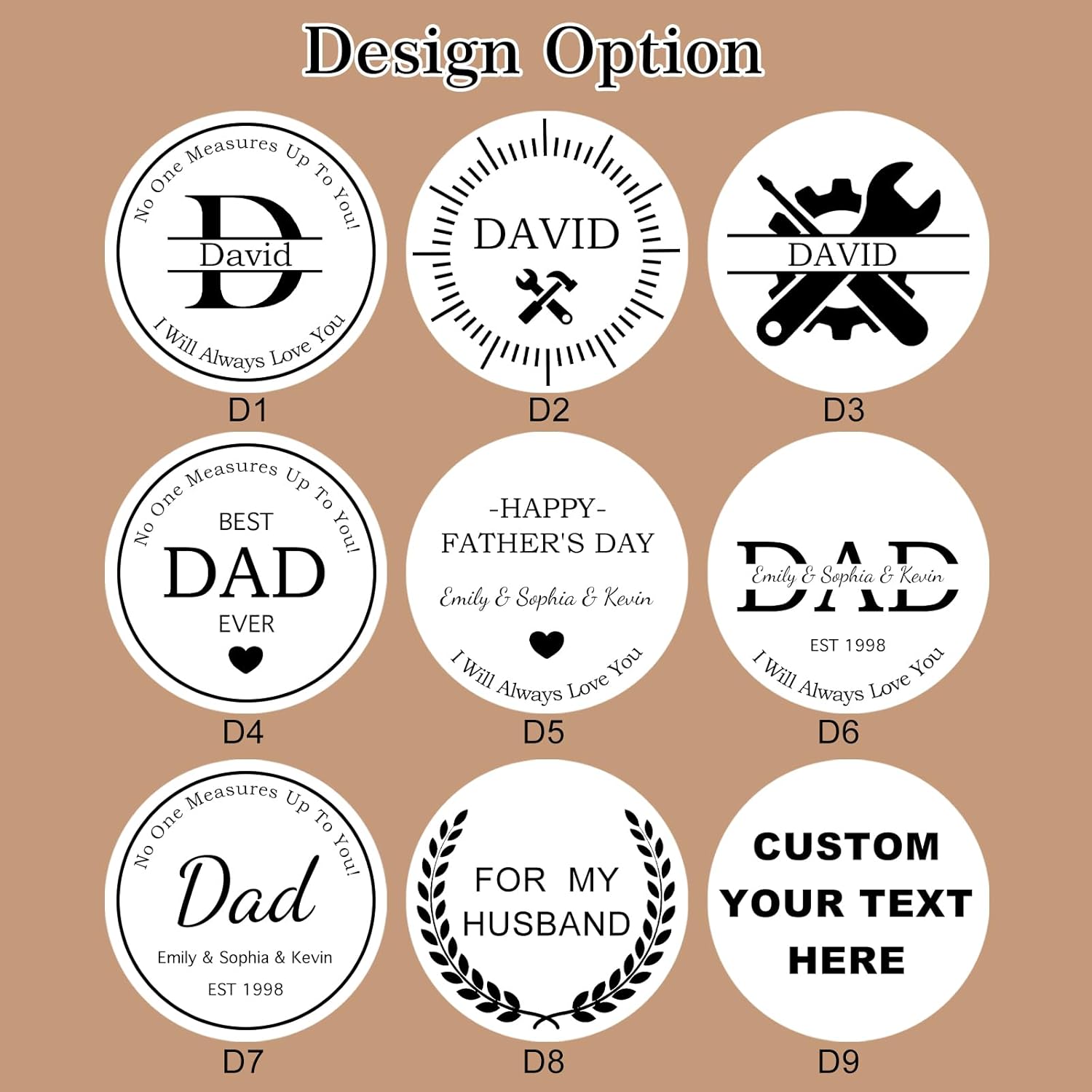Personalized Custom Carpenter Tools Tape Measure with Names Customized Engraved 16.4 Ft Tape Measure Gifts for Father's Day Dad Grandpa Husband Carpenter Gifts Beech