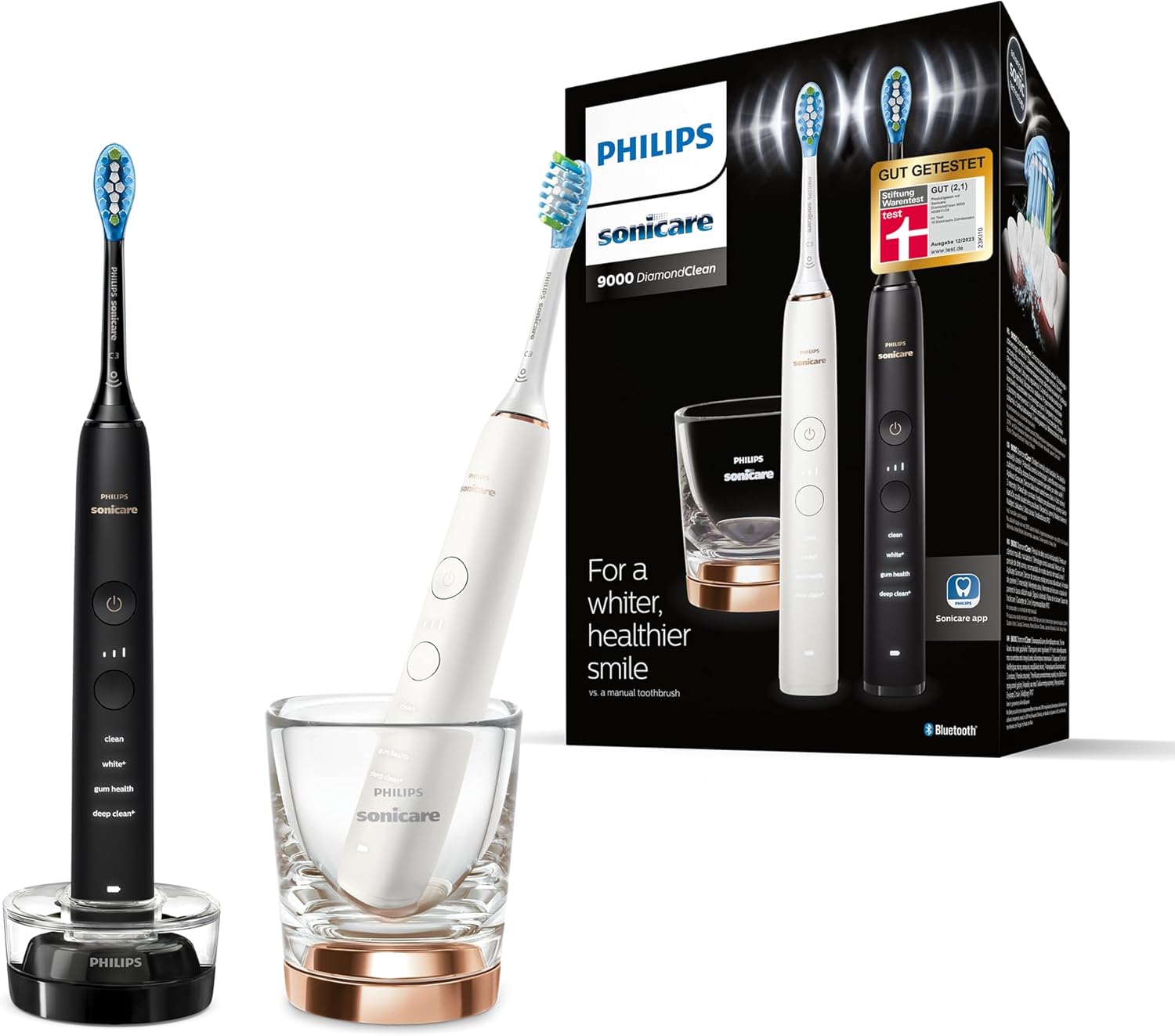 Philips Sonicare Diamondclean 9000 Doppelpack Preisvergleich Philips Sonicare DiamondClean 9000 Elektrische Zahnbürste Doppelpack