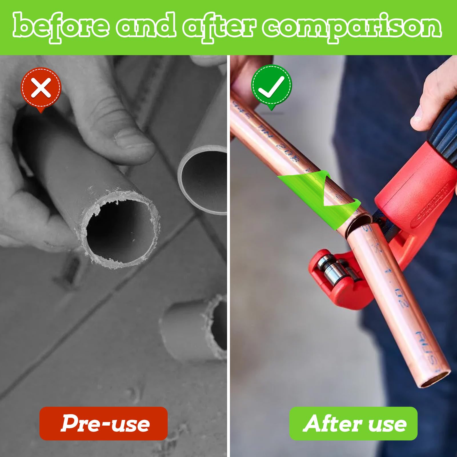 Prota Kit 3 Outils Coupe Isolation Tuyaux - Pour Tubes 3.8/4.5/5.3cm | Coupes 45° Et 90° | Plastique Durable | Nettoyage Facile | Professionnel & Bricolage