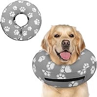 Vista 46 de Supet - Collar isabelino inflable para recuperación, posoperatorio para perros pequeños, medianos y cachorros