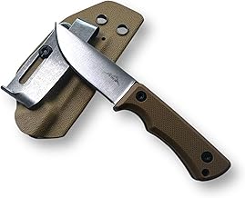 SK Wild Ones® Neck Knife Messer - Outdoor Neckknife Survival - Halskette Messer feststehende Klinge - Gürtelmesser mit G10 Griff - EDC Messer Outdoor Messer - 440 C Edelstahl Braun Bragi 42a