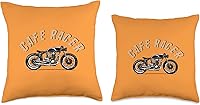 Vista 3 de American Cafe Racer Motorcycle Apparel and Merch Cafe Racer Biker - Cojín de 18 x 18 pulgadas, multicolor